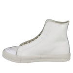 Alexander McQueen Men's Hi Top White / Ivory Canvas Sneaker