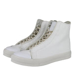 Alexander McQueen Men's Hi Top White / Ivory Canvas Sneaker