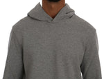 Daniele Alessandrini Sophisticated Gray Cotton Hooded Men's Sweater
