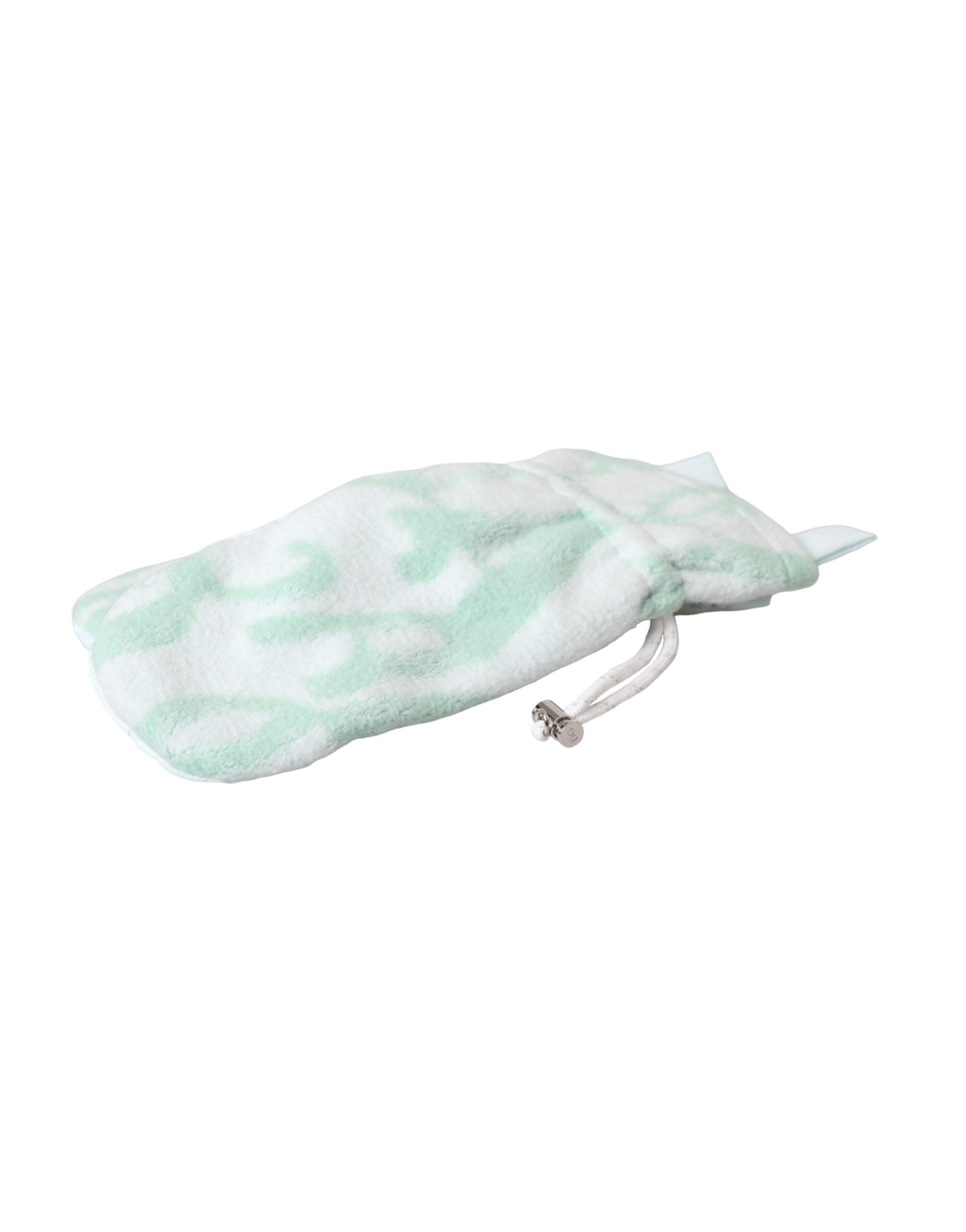 Dolce & Gabbana White Nylon Fleece Wrist Length Mitten Women's Gloves