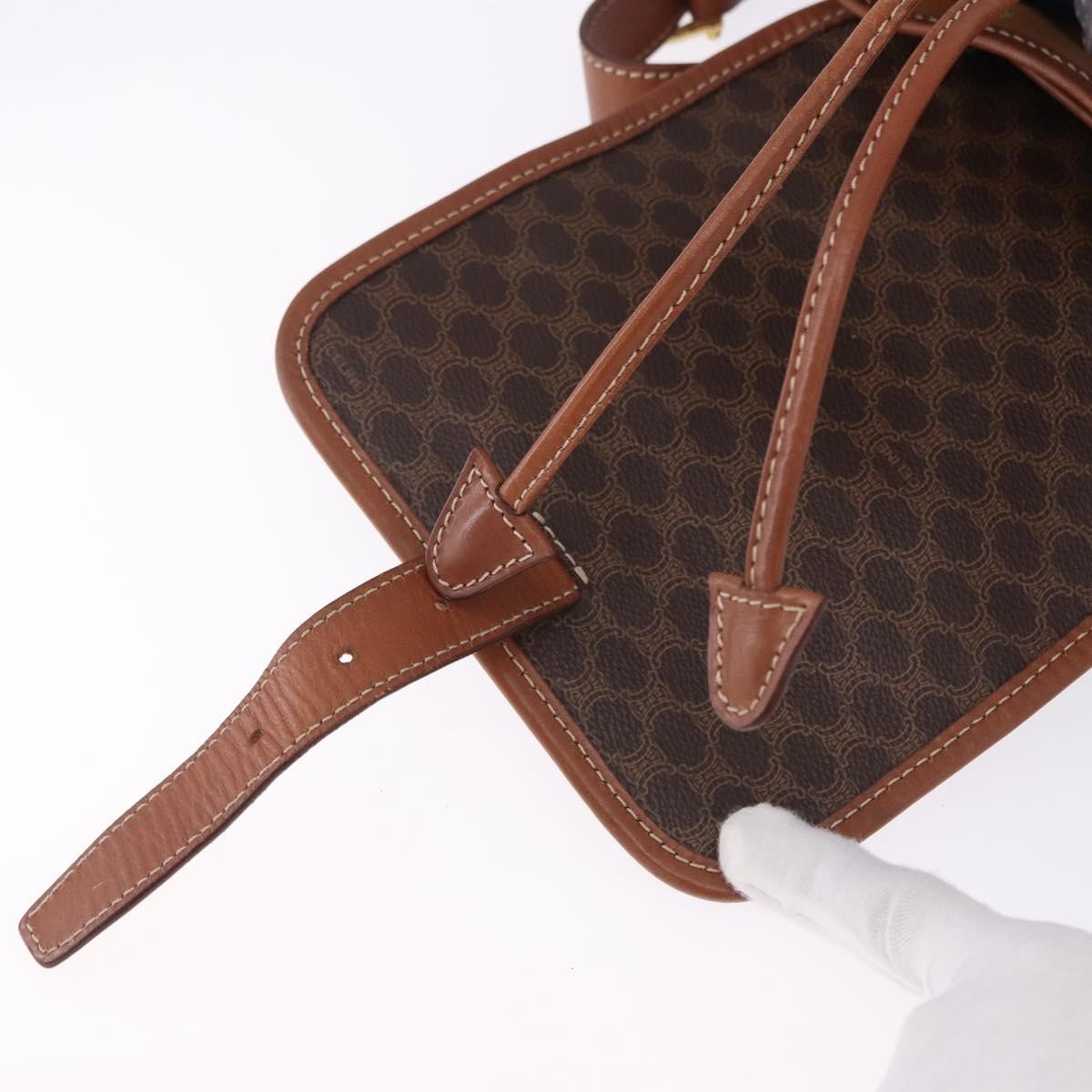 Celine Vintage Macadam Canvas Brown Canvas Backpack Bag (Pre-Owned)