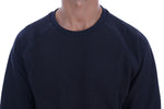 Daniele Alessandrini Chic Dark Blue Crewneck Cotton Men's Sweater