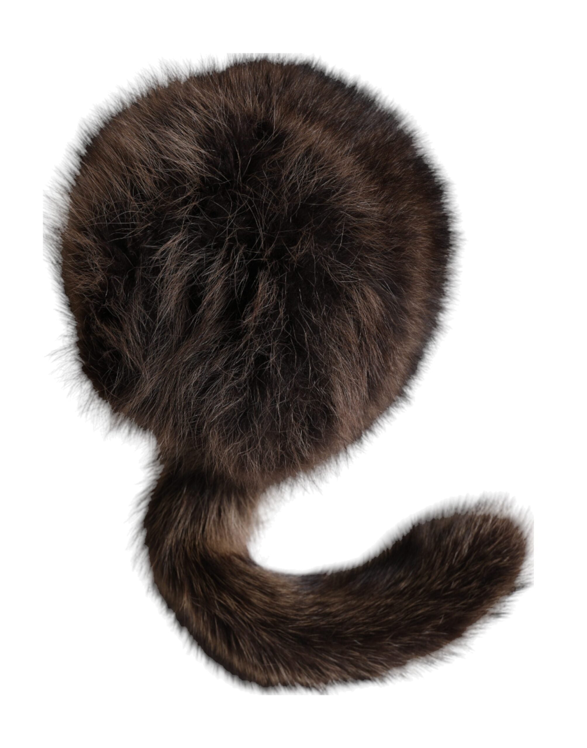 Dolce & Gabbana Women Brown Raccoon Fur Bucket Women's Hat