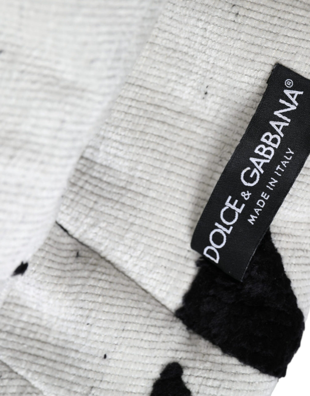 Dolce & Gabbana Black White Wool Whole Head Wrap Women's Hat (Pre-Owned)