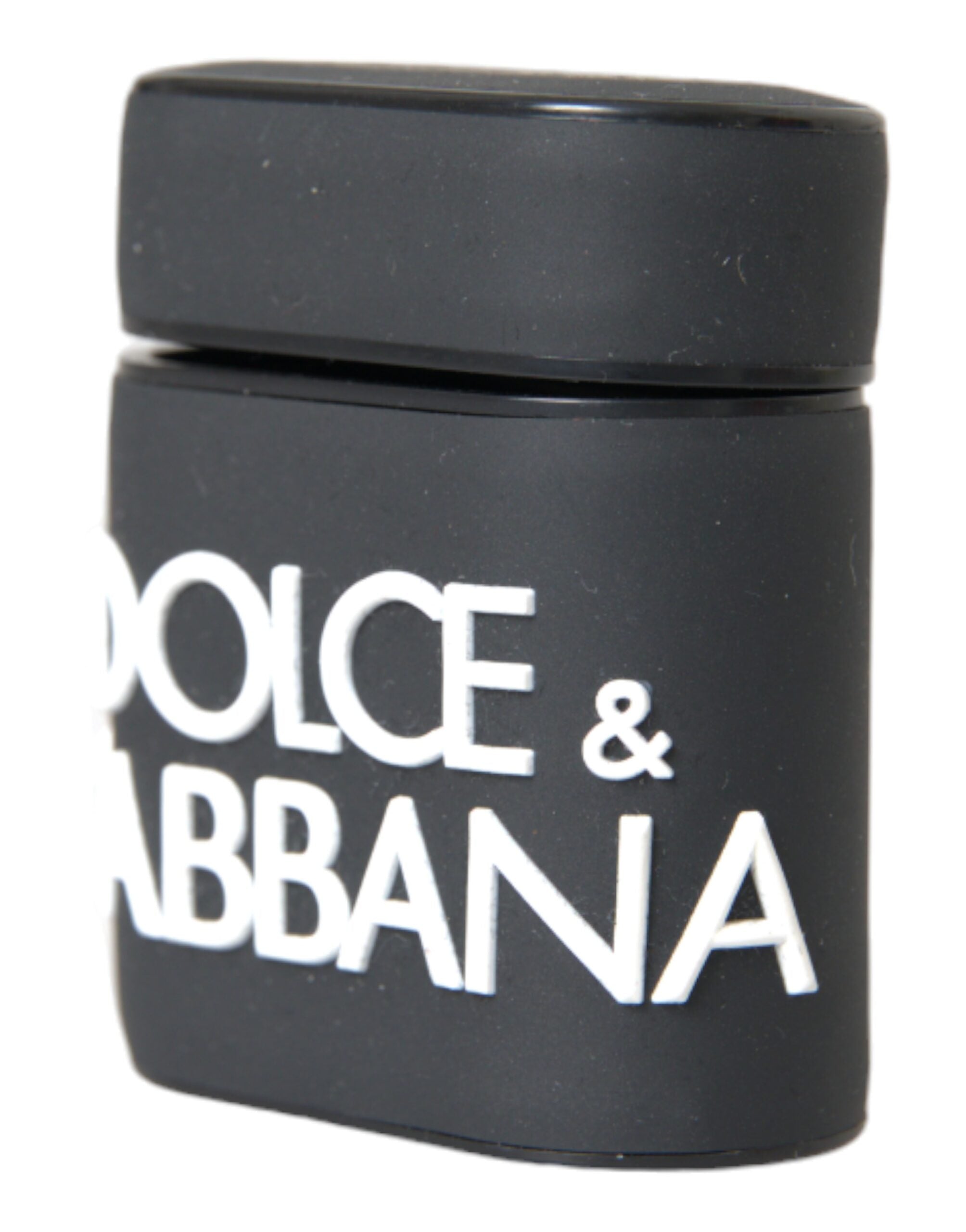 Dolce & Gabbana Black White Silicone Embossed Logo Airpods Women's Case