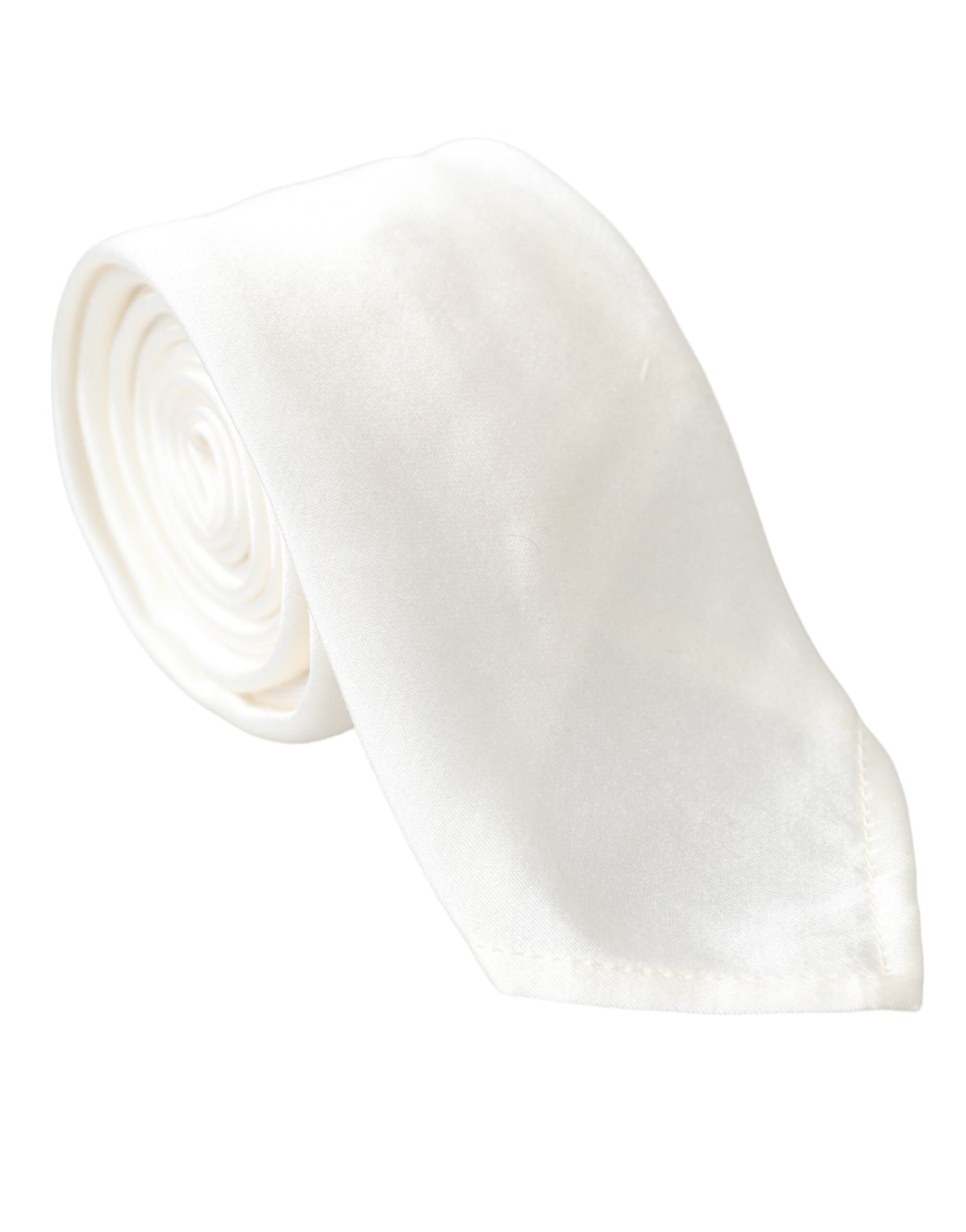 Dolce & Gabbana White Silk Blend Adjustable Tie Men's Men