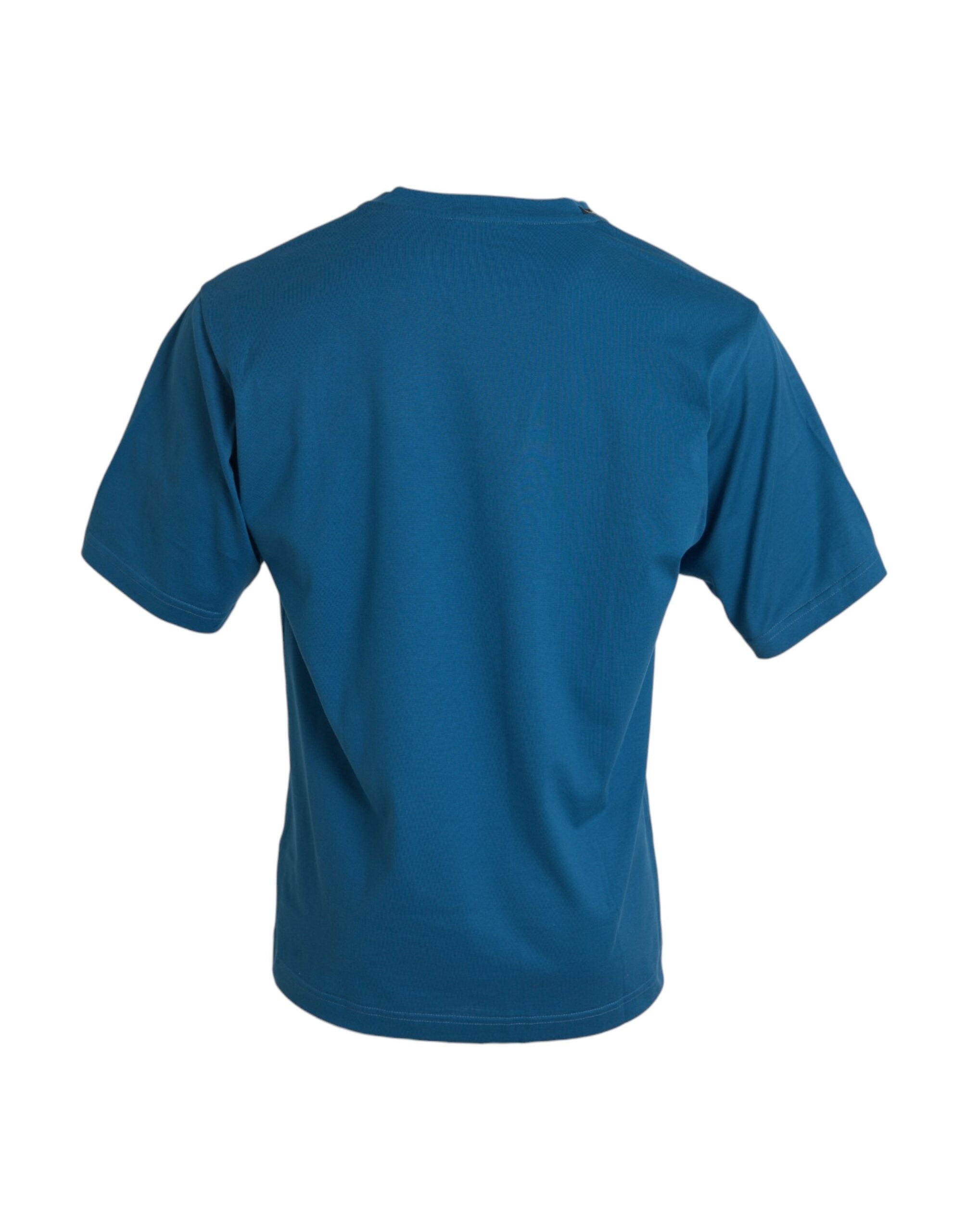 Dolce & Gabbana Blue Logo Round Neck Short Sleeves Men's T-shirt