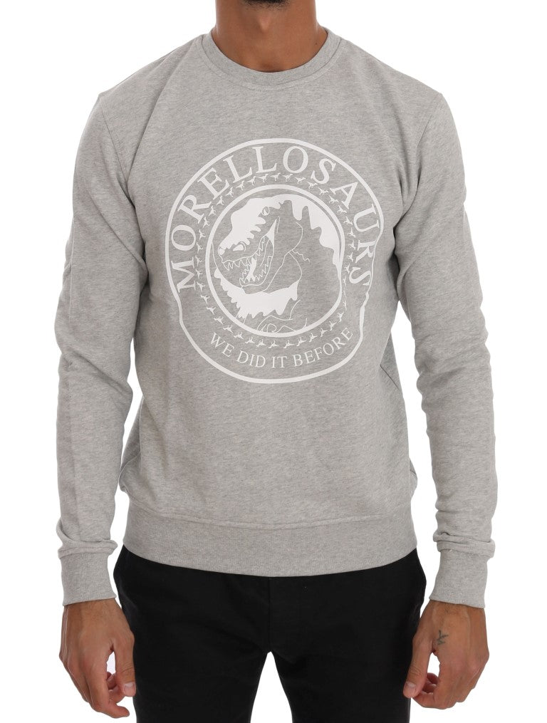 Frankie Morello Chic Morellosaurs Crewneck Cotton Men's Sweater