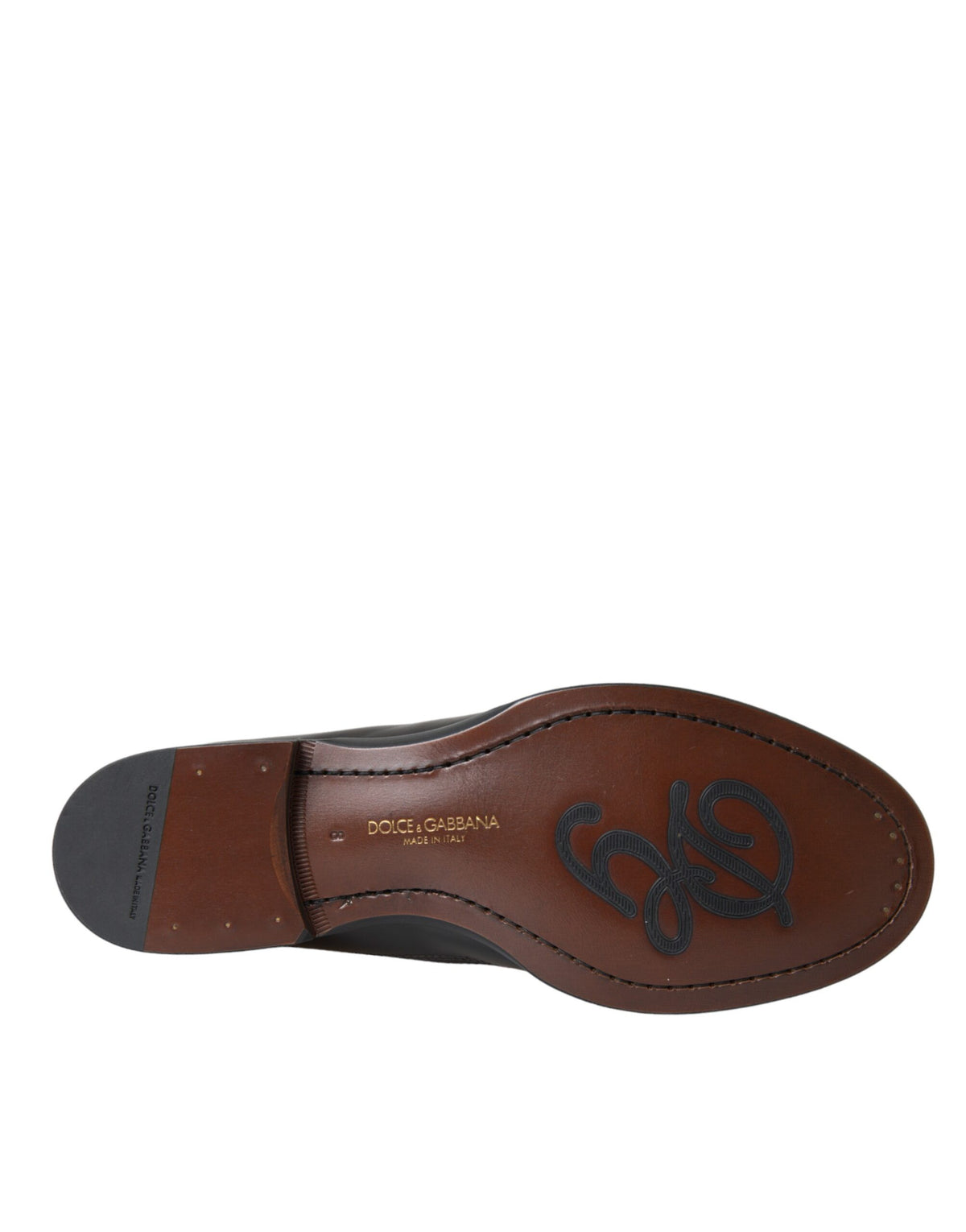 Dolce & Gabbana Black Brown Leather Loafer Men Dress Men's Shoes