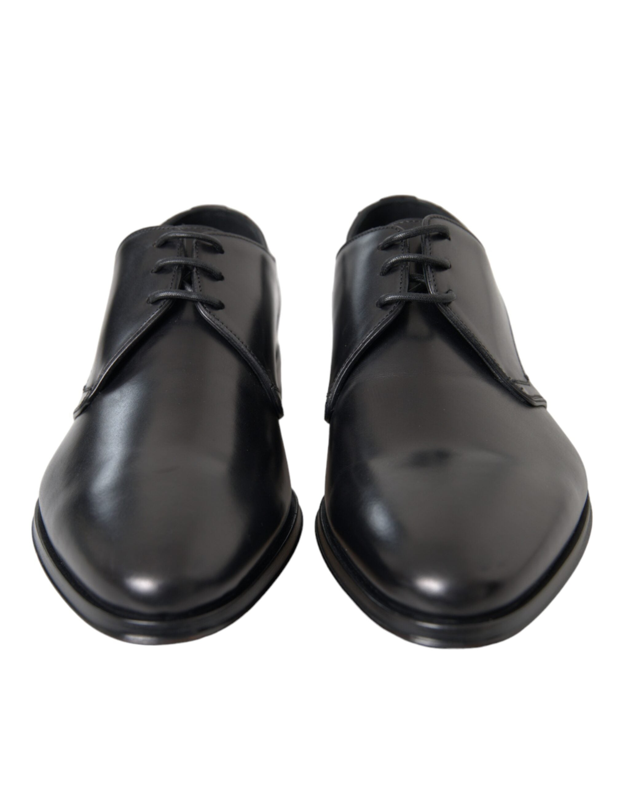 Dolce & Gabbana Black Leather Derby Formal Dress Men Men's Shoes