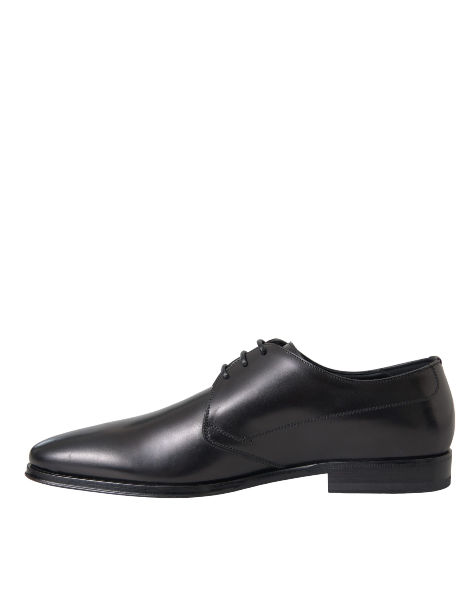 Dolce & Gabbana Black Leather Derby Formal Dress Men Men's Shoes