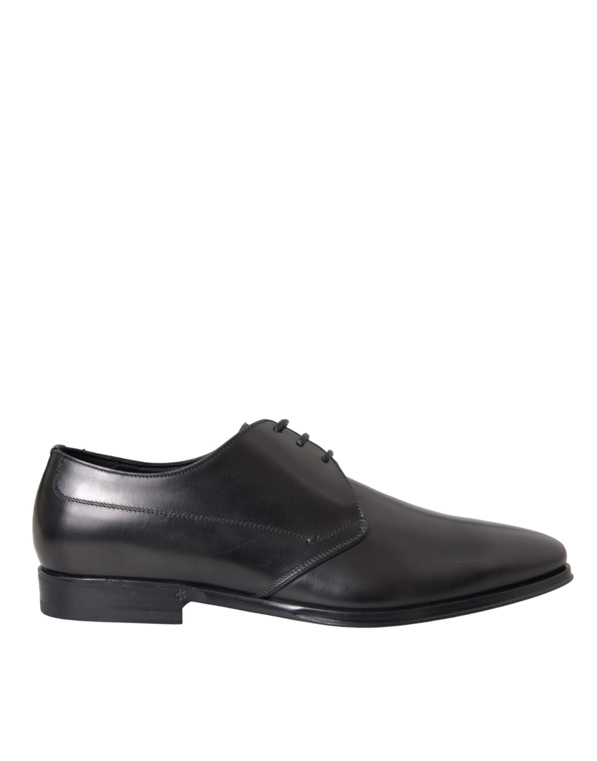 Dolce & Gabbana Black Leather Derby Formal Dress Men Men's Shoes