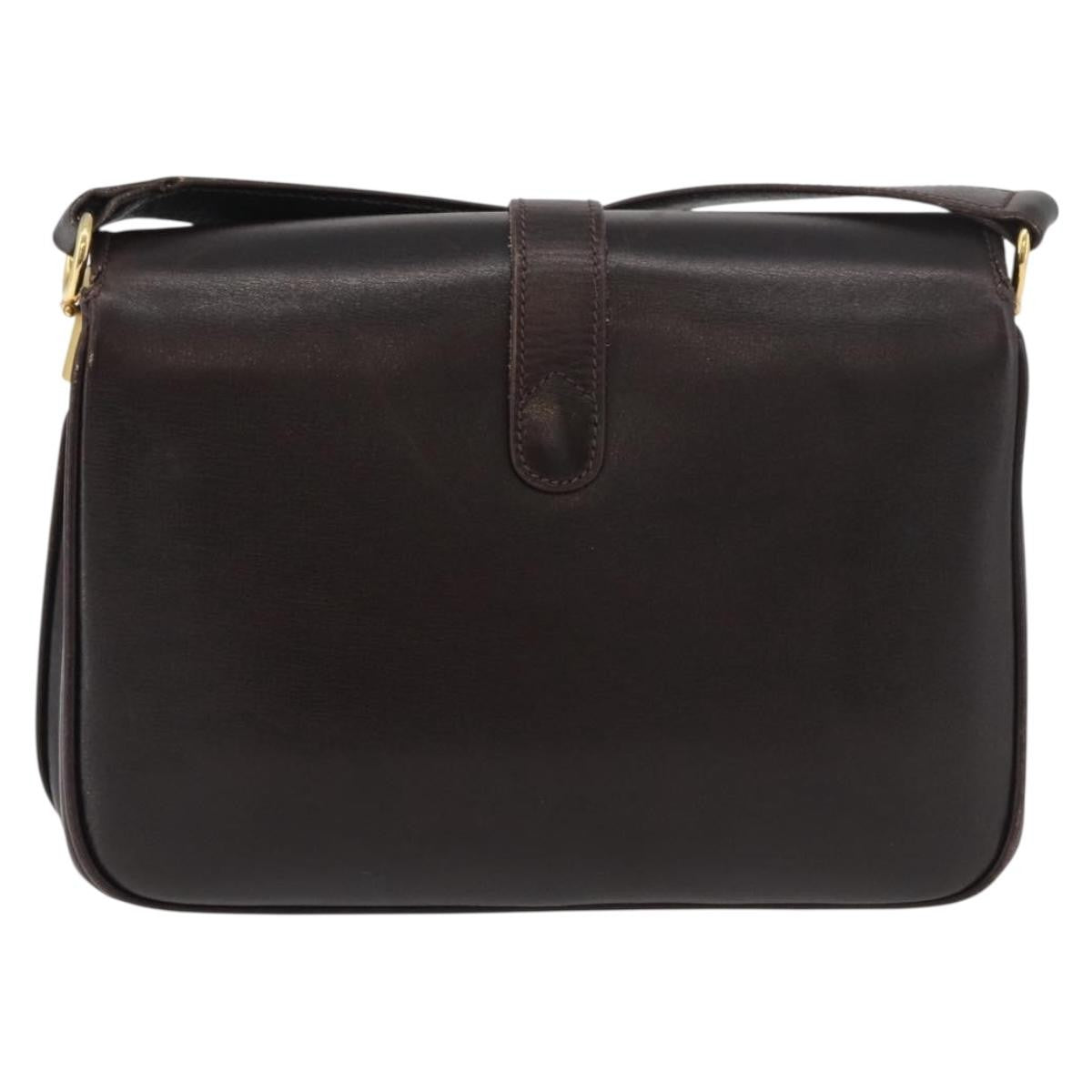 Gucci Vintage Leather Brown Leather Shoulder Bag Bag (Pre-Owned)