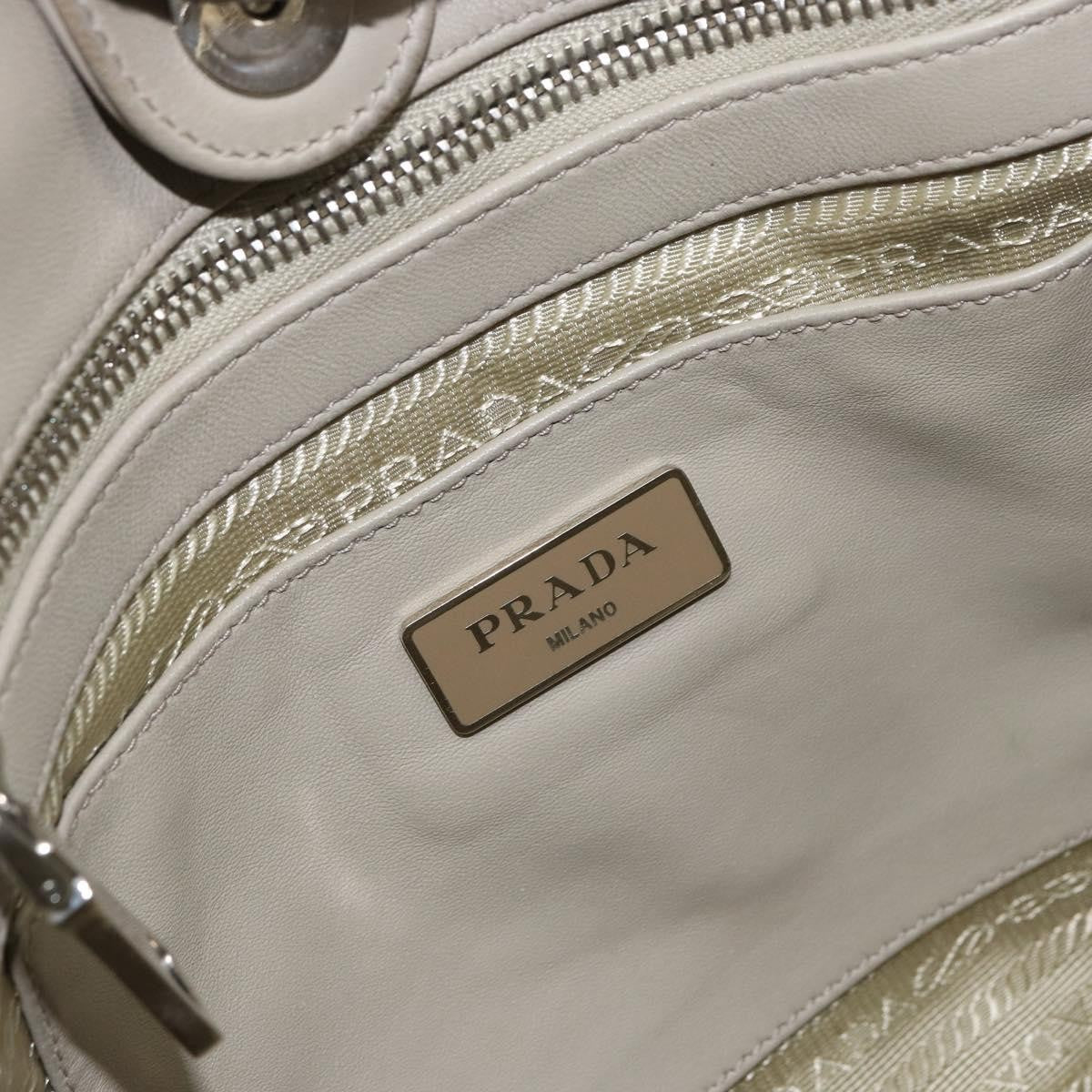 Prada Gaufre Convertible Tote Tessuto Beige Nylon Tote Bag Bag (Pre-Owned)