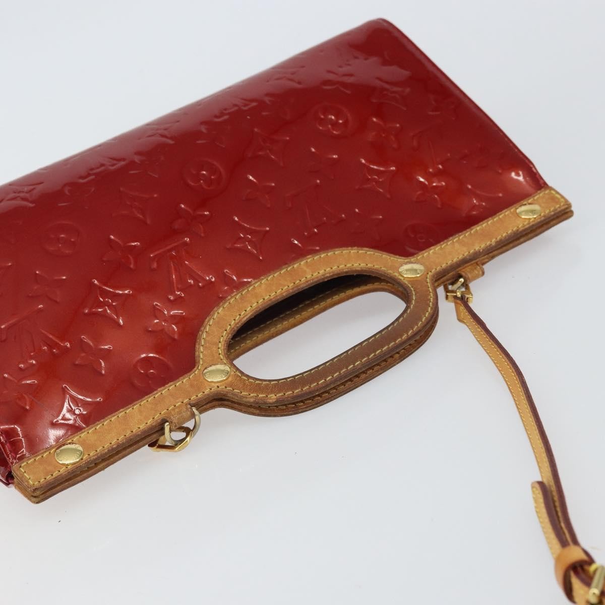 Louis Vuitton Roxbury Drive Monogram Vernis Red Patent_Leather Handbag (Pre-Owned)
