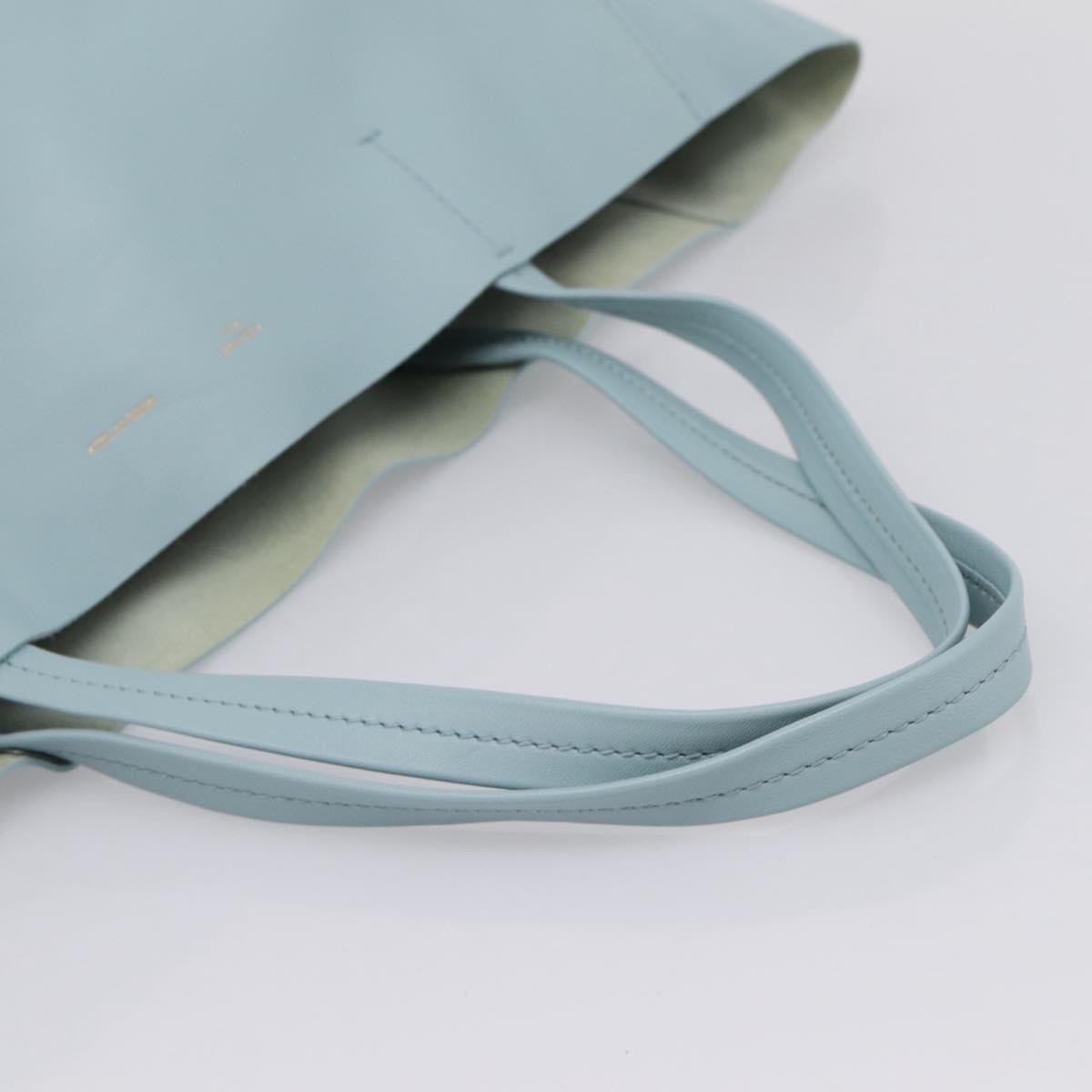 Celine Horizontal Bi-Cabas Leather Blue Leather Tote Bag Bag (Pre-Owned)