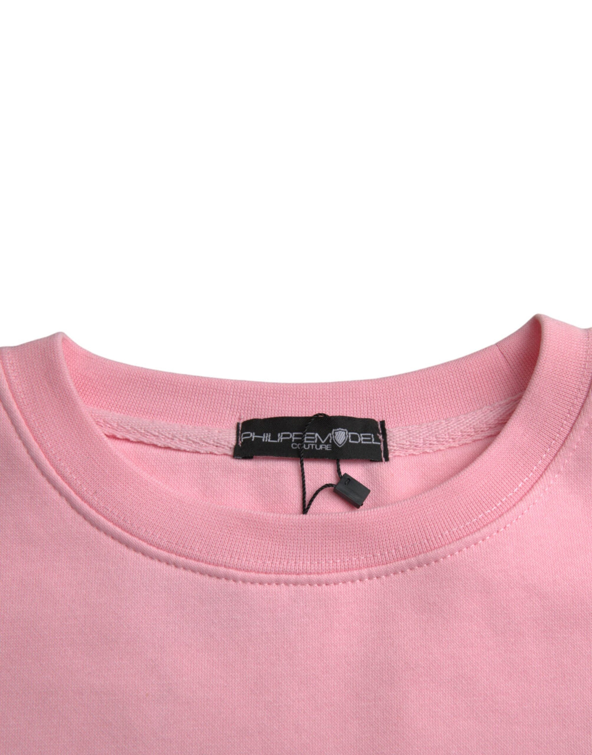 Philippe Model Pink Cotton Logo Long Sleeves Pullover Women's Sweater (Pre-Owned)