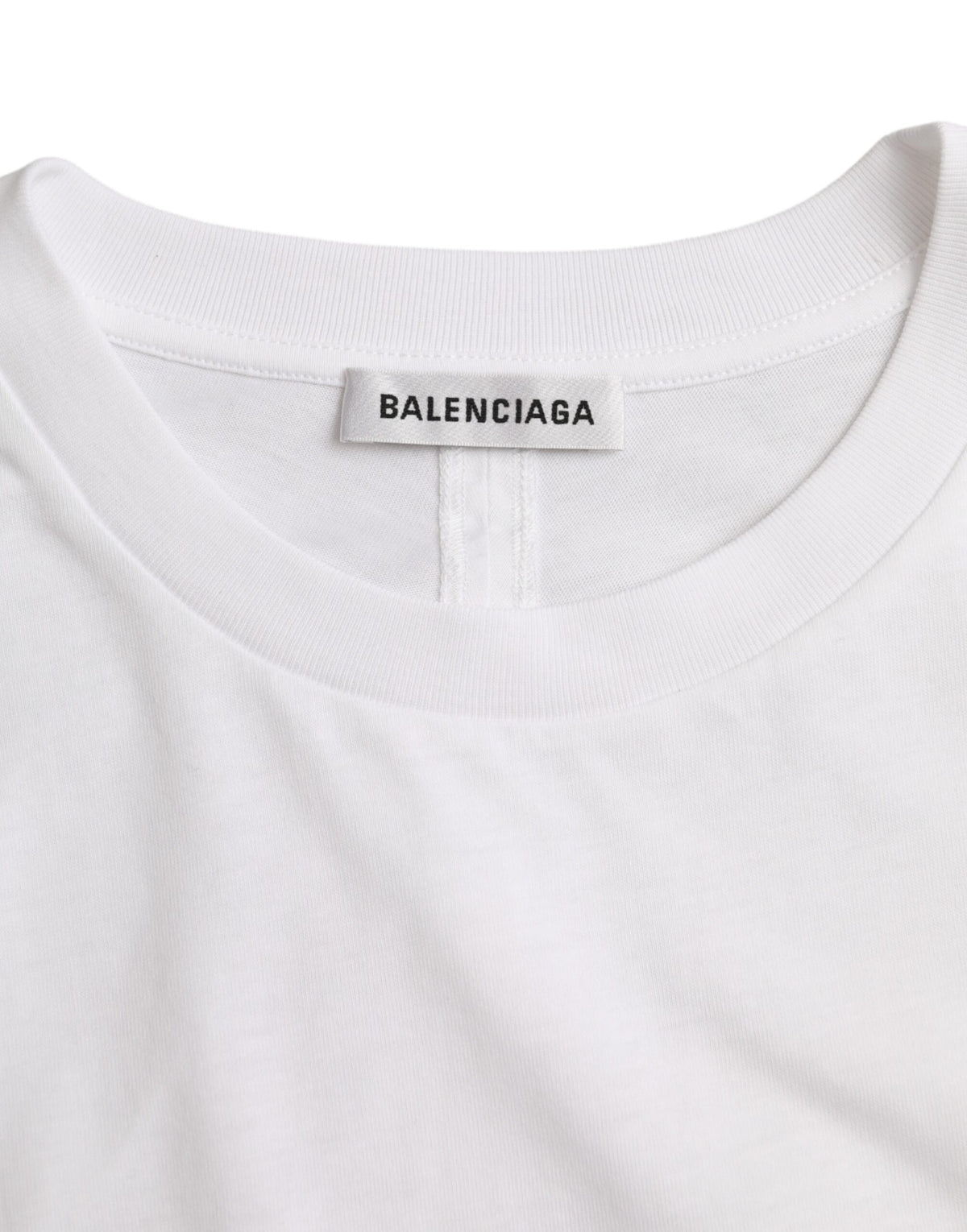 Balenciaga White Cotton Crew Neck Short Sleeves Women's T-shirt (Pre-Owned)