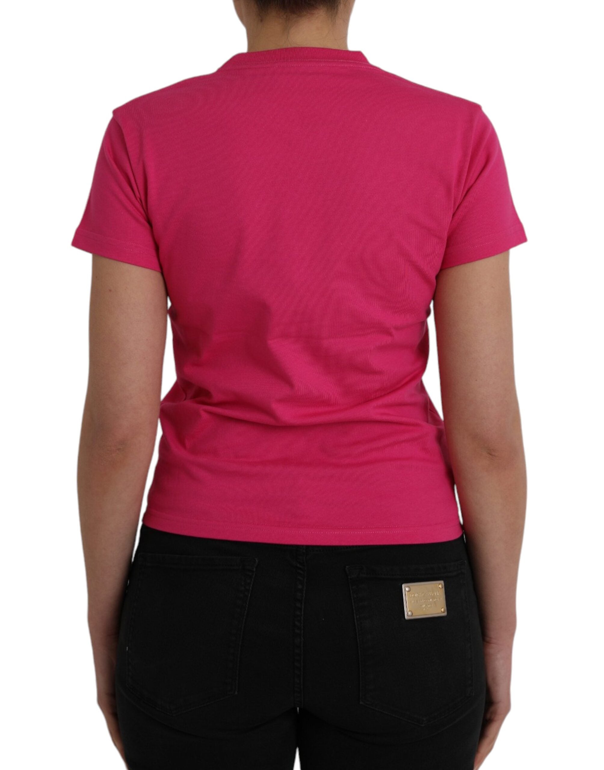 Balenciaga Pink Cotton Crew Neck Short Sleeves Tee Women's T-shirt (Pre-Owned)