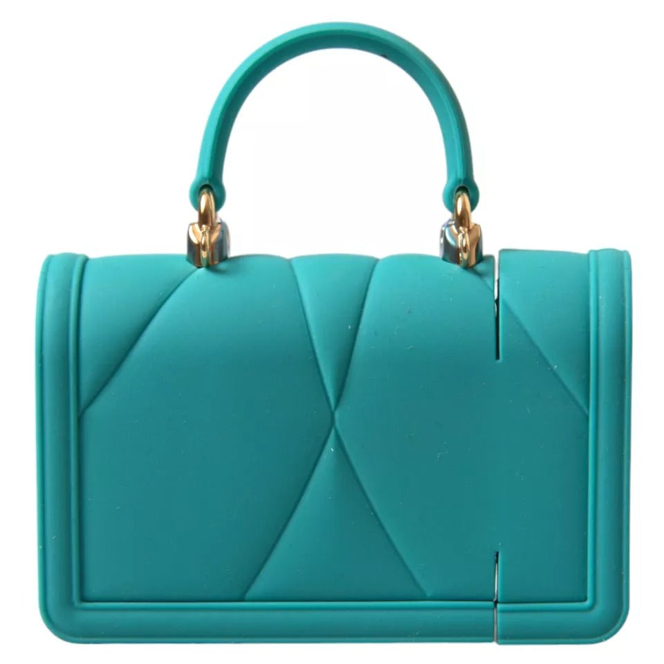 Dolce & Gabbana Turquoise Silicone Devotion Heart Cover Hand Bag Airpods Women's Case (Pre-Owned)