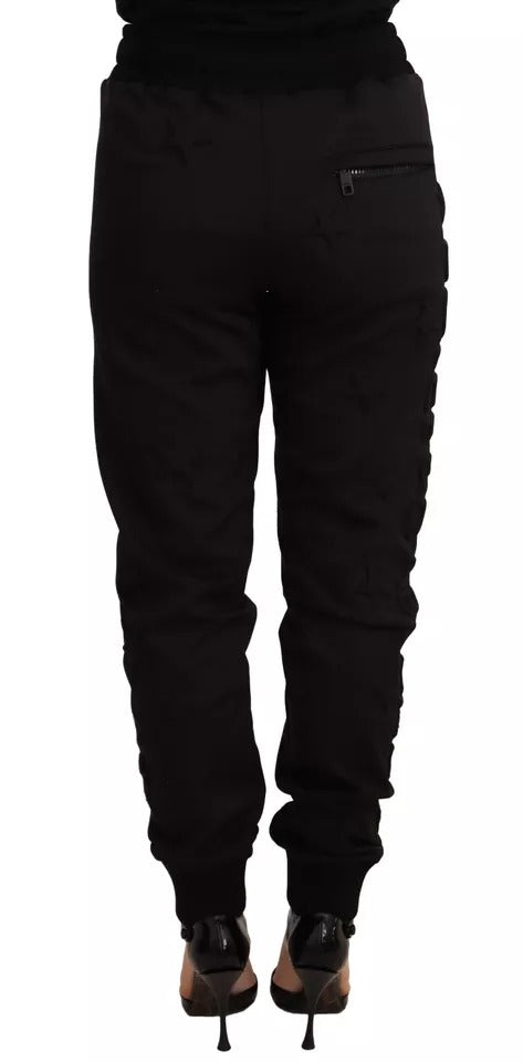 Dolce & Gabbana Black Jogger Women Polyester Women's Pants (Pre-Owned)