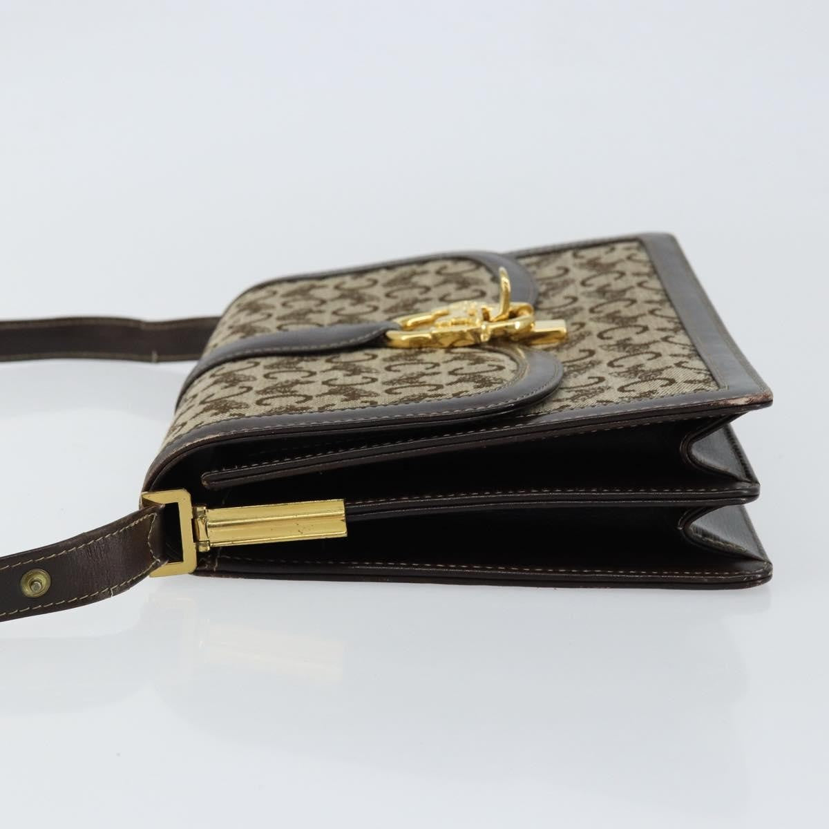Celine C Sulky Canvas And Leather Brown Canvas Shoulder Bag Bag (Pre-Owned)