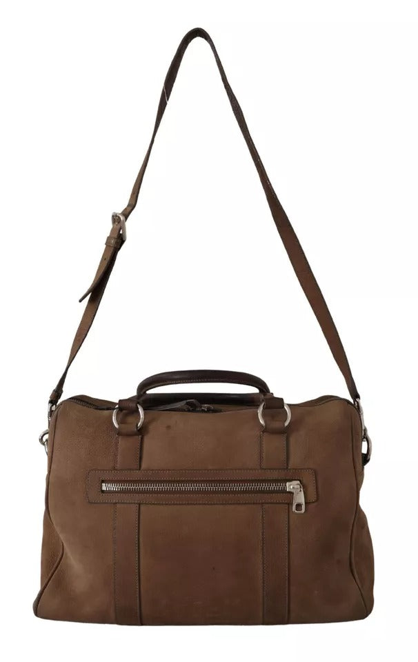 Dolce & Gabbana Brown Leather Shoulder Strap Travel Messenger Gym Men Men's Bag (Pre-Owned)