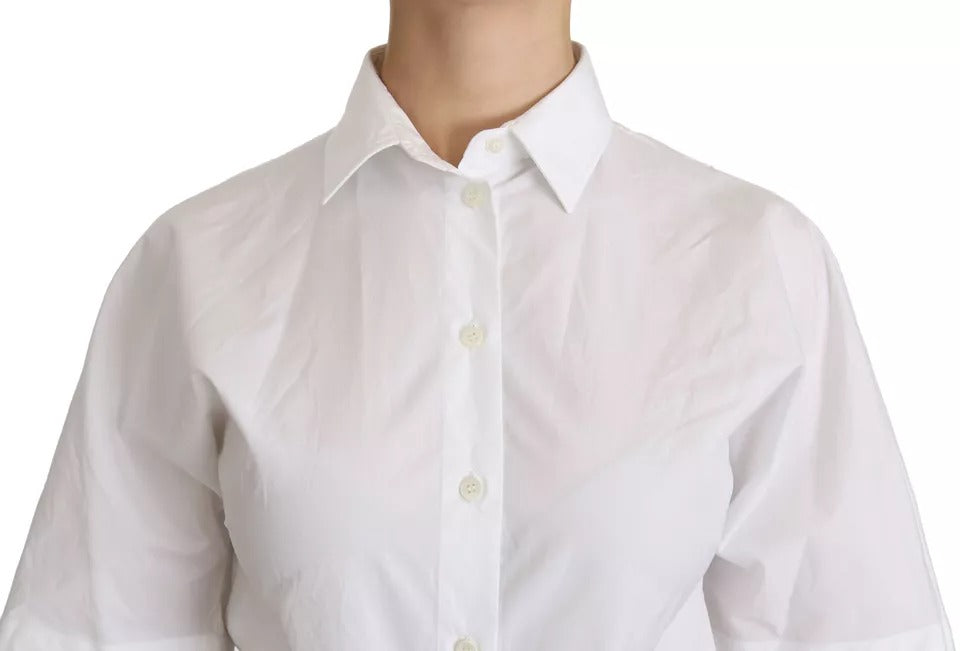 Dolce & Gabbana White Collared Short Sleeve Polo Shirt Women's Top (Pre-Owned)