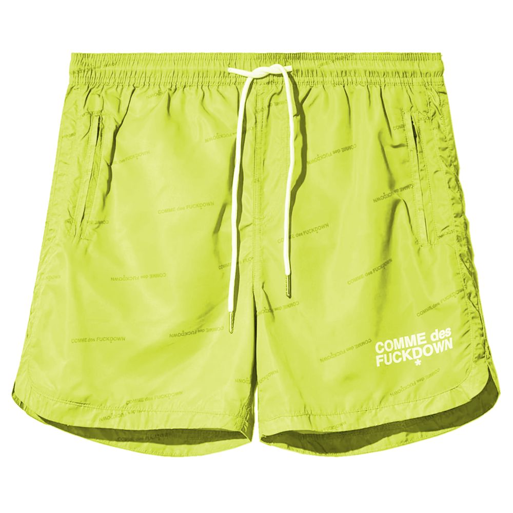 Comme Des Fuckdown Yellow Polyester Men Swim Men's Short