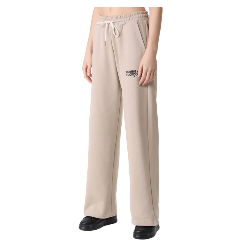 Comme Des Fuckdown Beige Cotton Jeans & Women's Pant