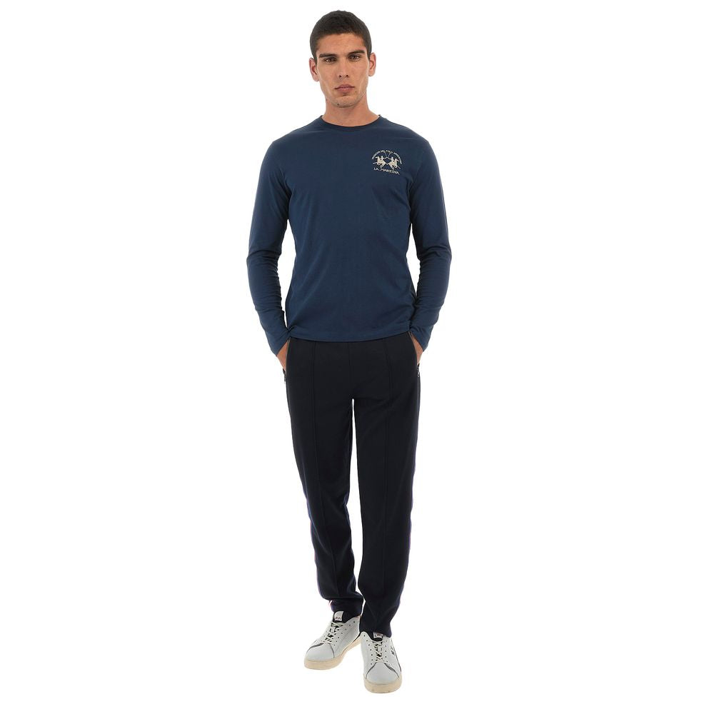 La Martina Blue Cotton Men's T-Shirt