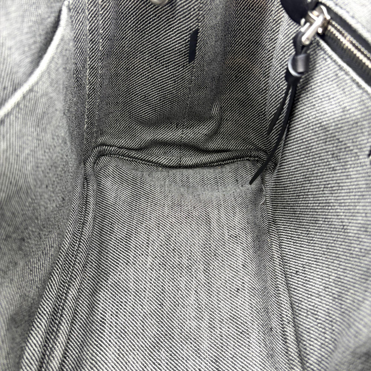Miu Miu My Logo Leather Black Denim_Jeans Crossbody Bag Bag (Pre-Owned)
