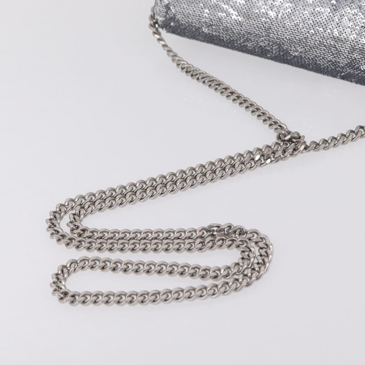 Balenciaga Hourglass Chain Leather With Sequins Silver Leather Crossbody Bag Bag (Pre-Owned)
