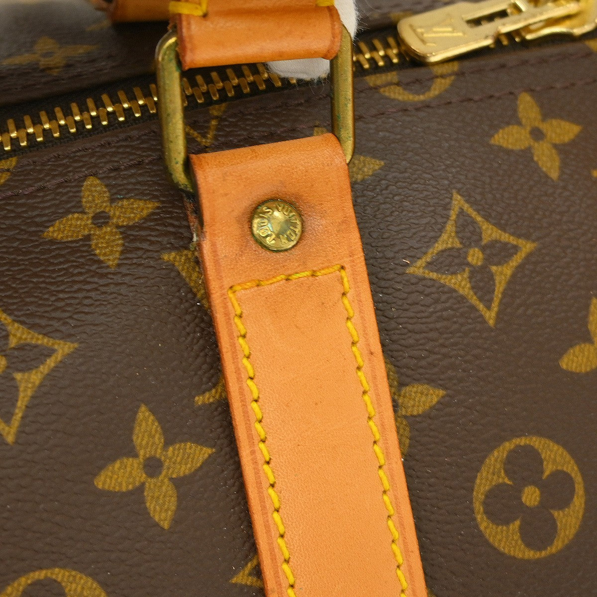 Louis Vuitton Keepall Bandouliere Monogram Canvas Brown Canvas Travel Bag Bag (Pre-Owned)