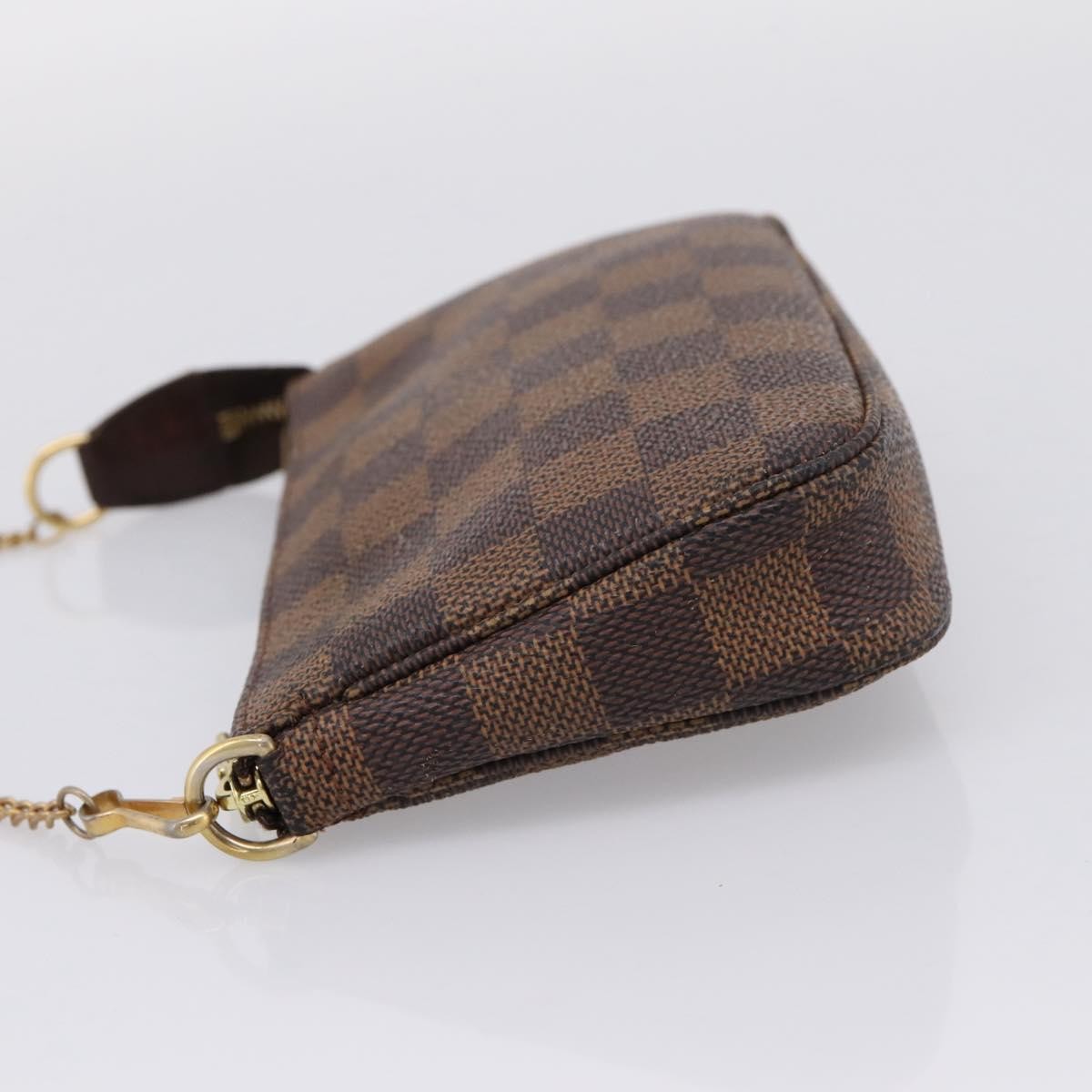 Louis Vuitton Mini Pochette Accessoires Damier Canvas Brown Canvas Clutche & Pouche Bag (Pre-Owned)