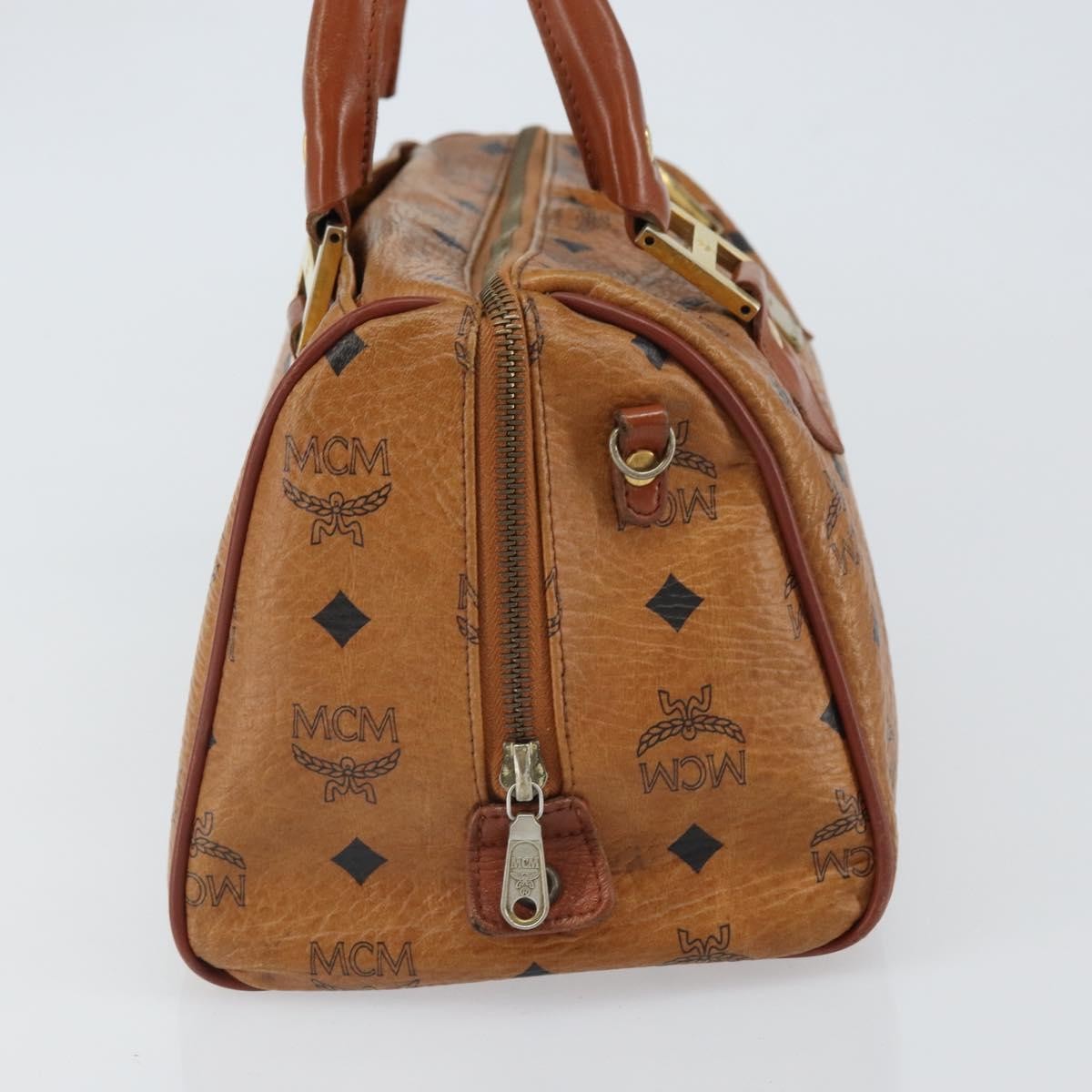MCM Visetos Canvas And Leather Brown Canvas Handbag (Pre-Owned)