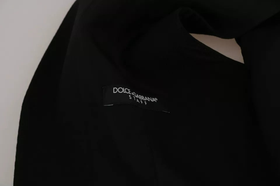 Dolce & Gabbana Black Solid STAFF Slim Fit Waistcoat Men's Vest (Pre-Owned)