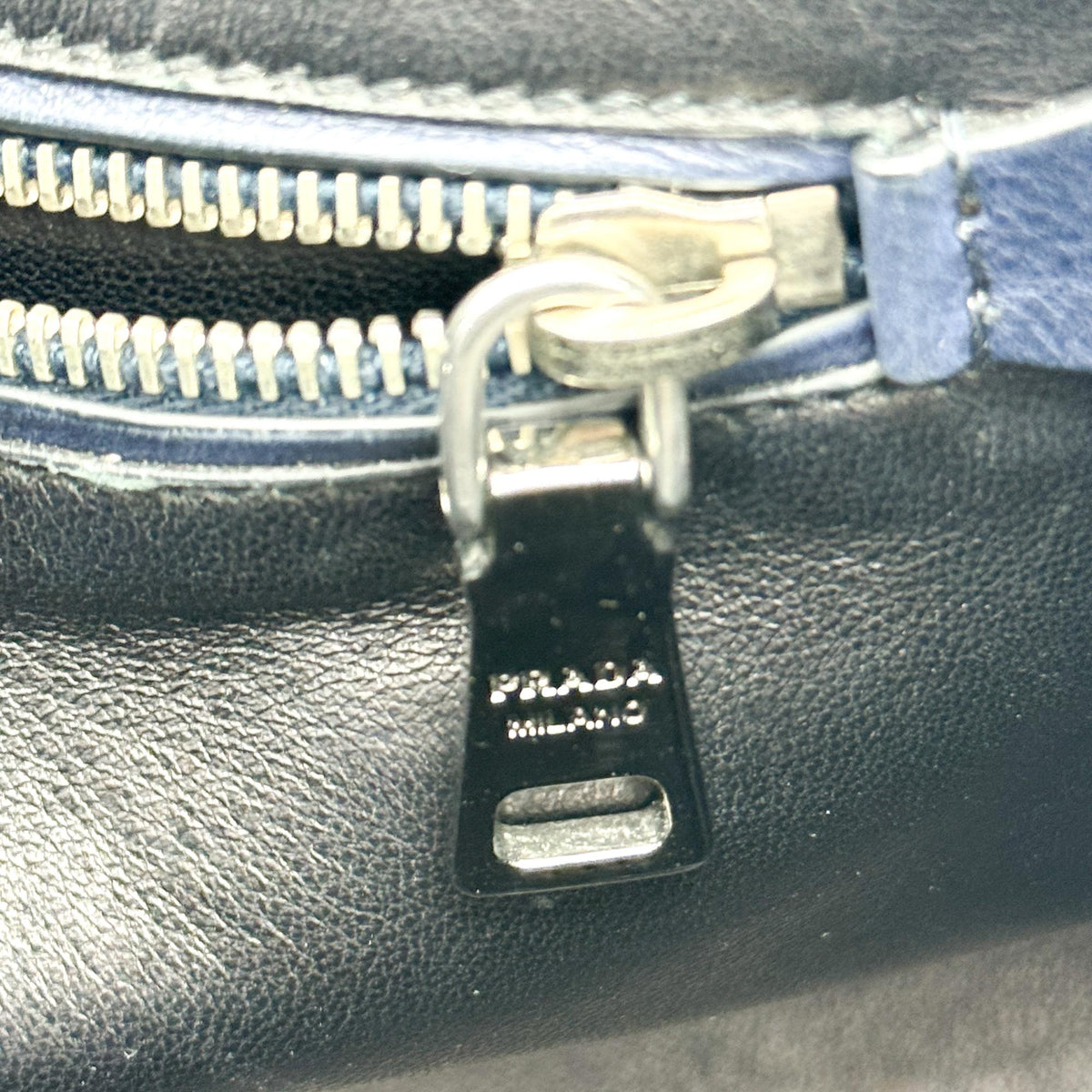 Prada Twin Pocket Convertible Leather Black Leather Tote Bag Bag (Pre-Owned)