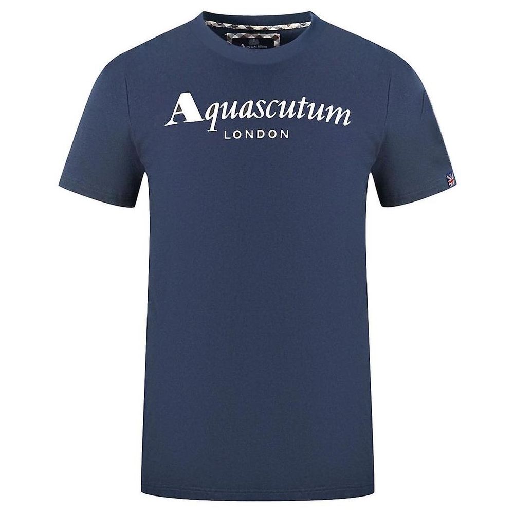 Aquascutum Blue Cotton Men Men's T-Shirt