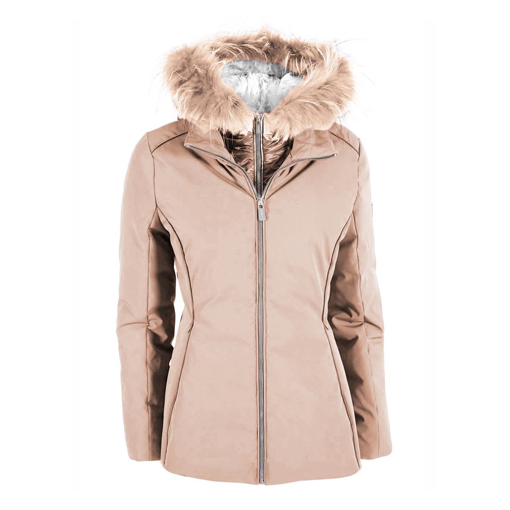 Yes Zee Beige Polyamide Women Women's Jacket