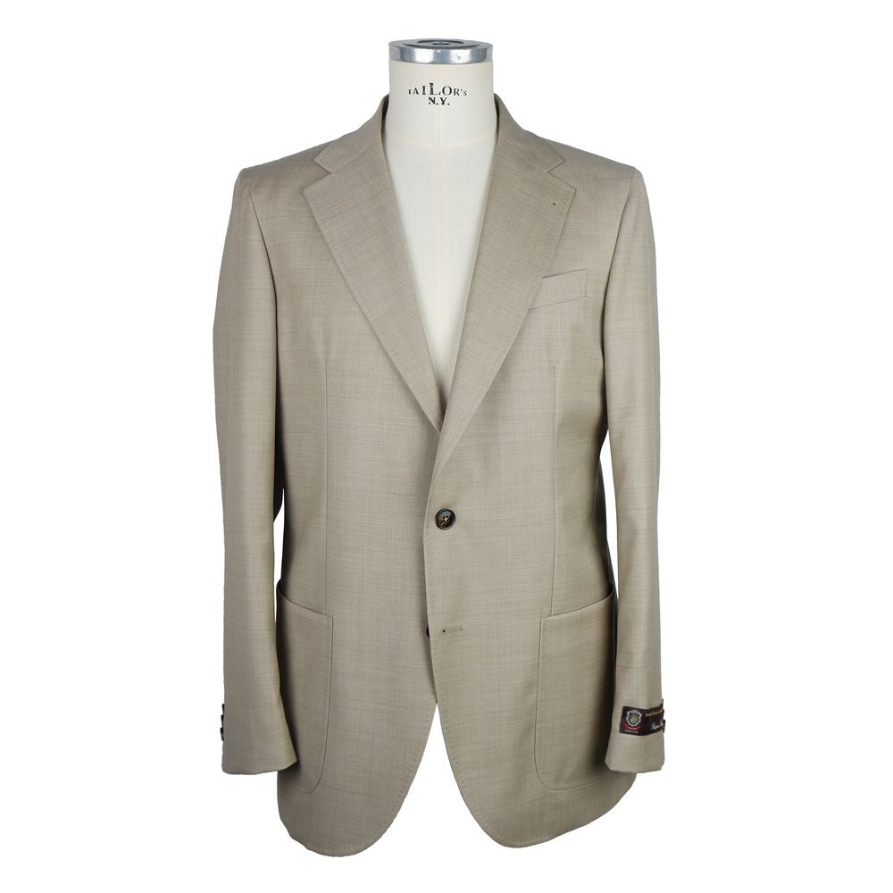 Emilio Romanelli Beige Wool Men's Men's Blazer