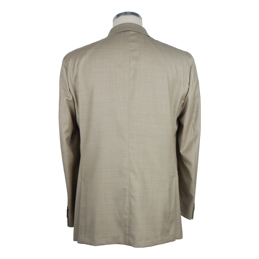 Emilio Romanelli Beige Wool Men's Men's Blazer
