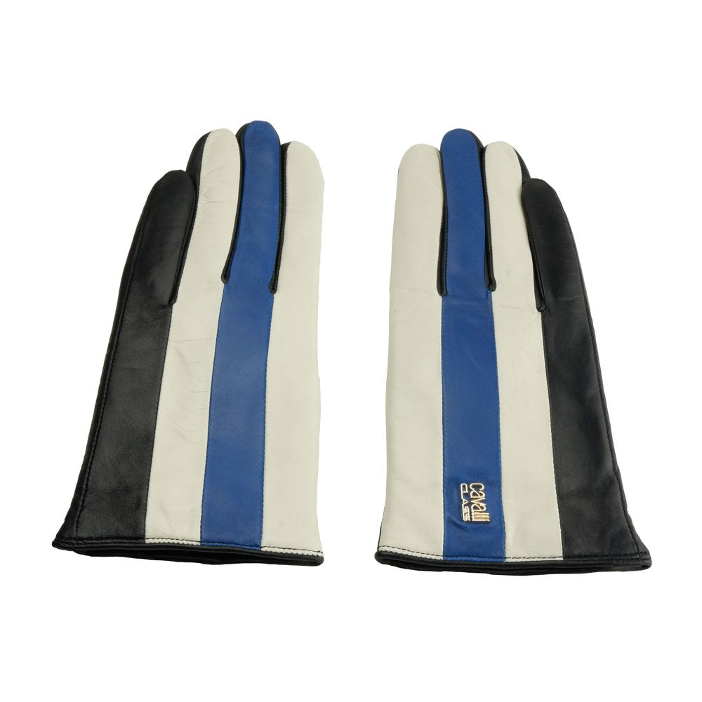 Cavalli Class Blue Lambskin Women Women's Glove