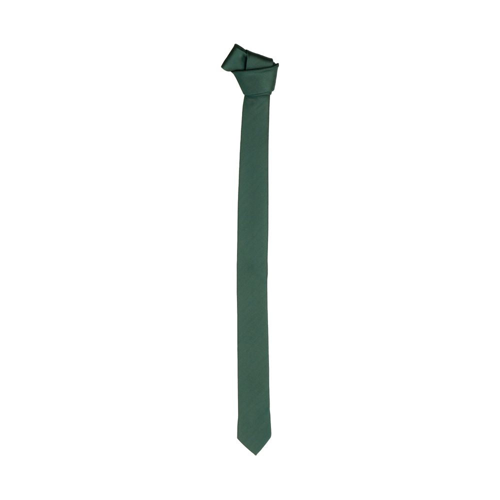 Emilio Romanelli Elegant Green Silk Slim Men's Tie