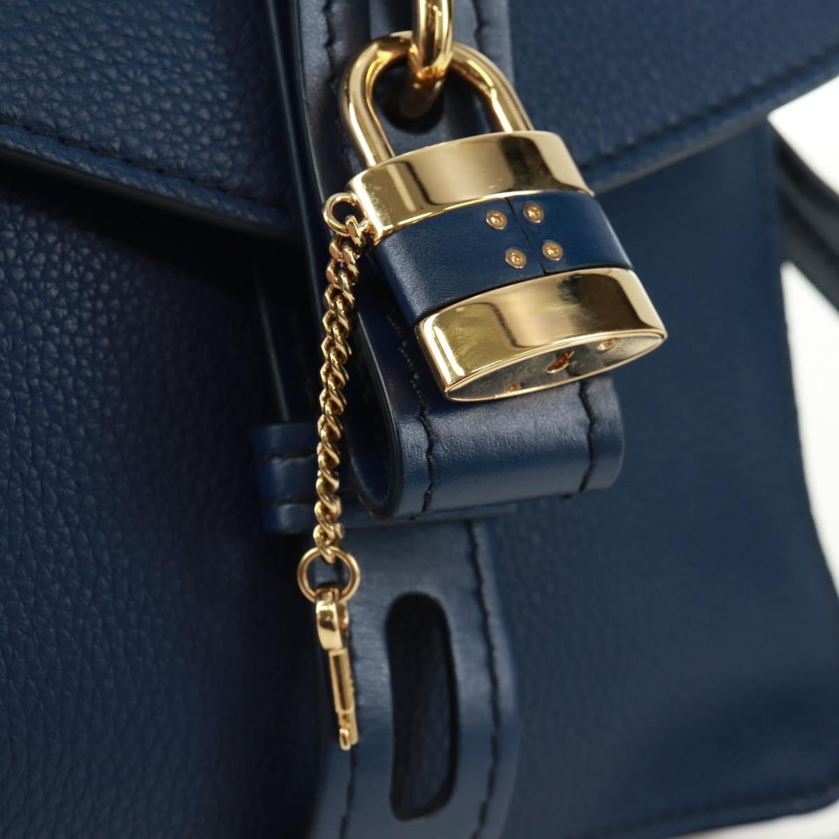 Chloe Aby Day Leather Blue Leather Handbag (Pre-Owned)