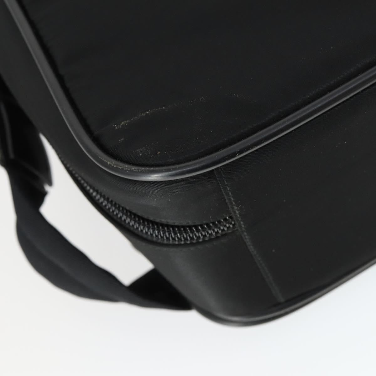 Prada Convertible Front Pocket Tessuto With Saffiano Leather Black Nylon Briefcase Bag (Pre-Owned)