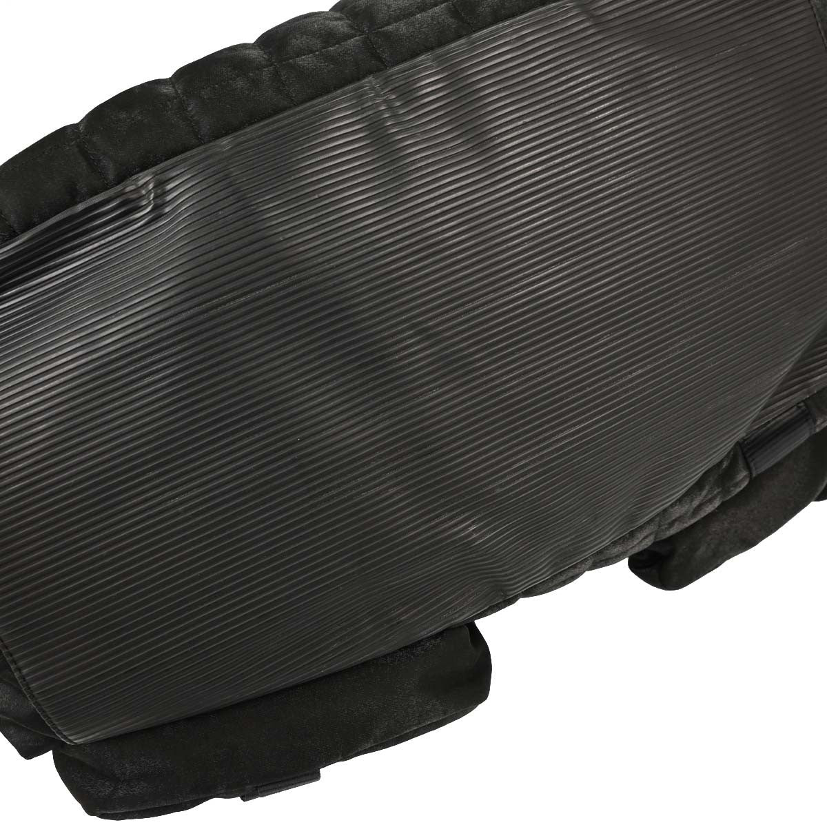 Chanel Sport Line Double Pocket Duffle Quilted Nylon Black Nylon Handbag (Pre-Owned)