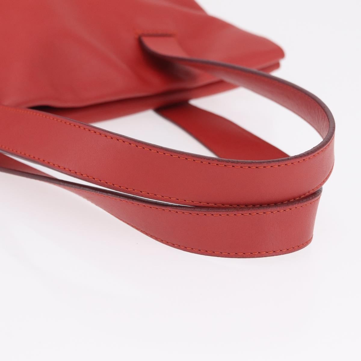 Loewe Tote Leather Red Leather Tote Bag Bag (Pre-Owned)