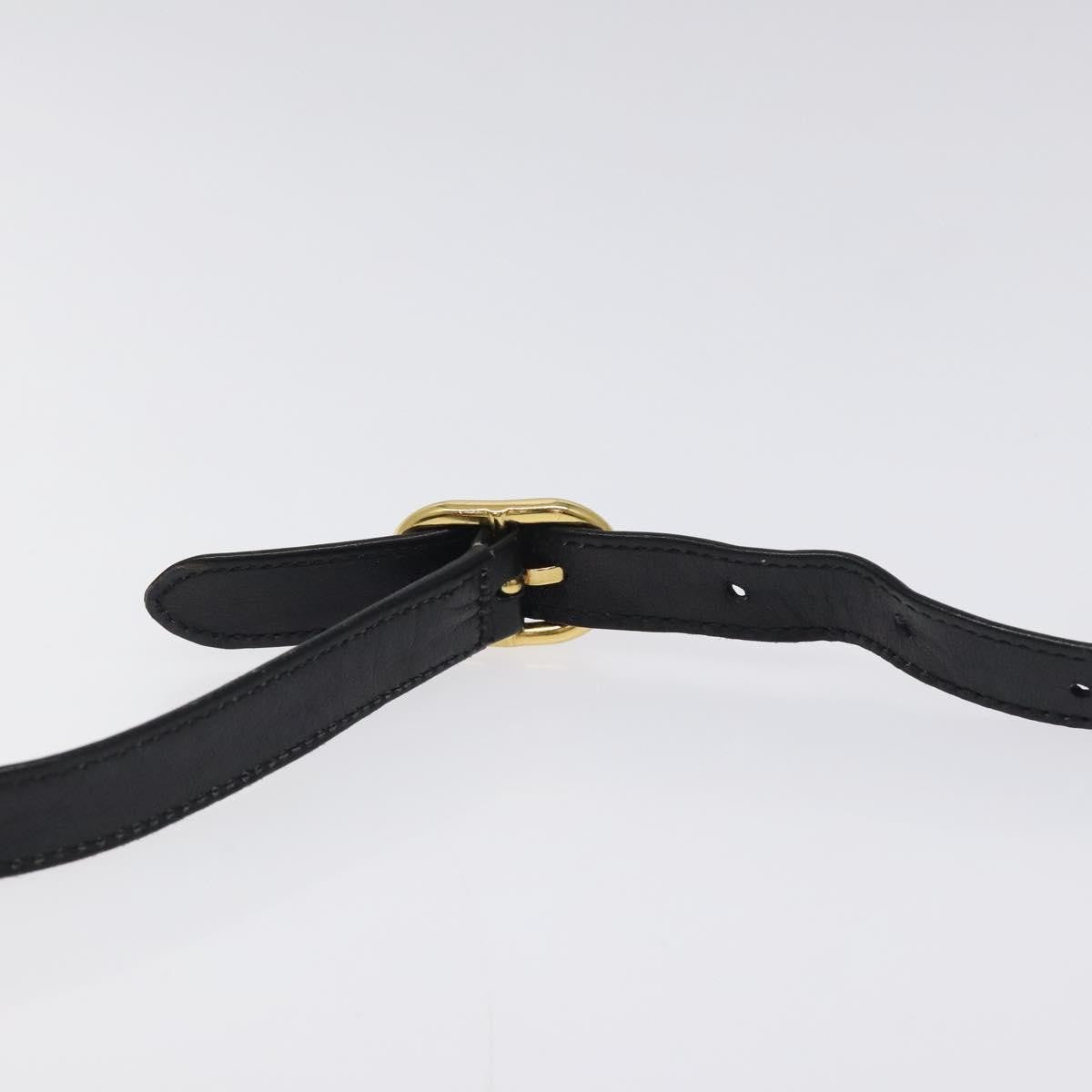 Gucci Sherry Line Shoulder Suede Black Suede Handbag (Pre-Owned)