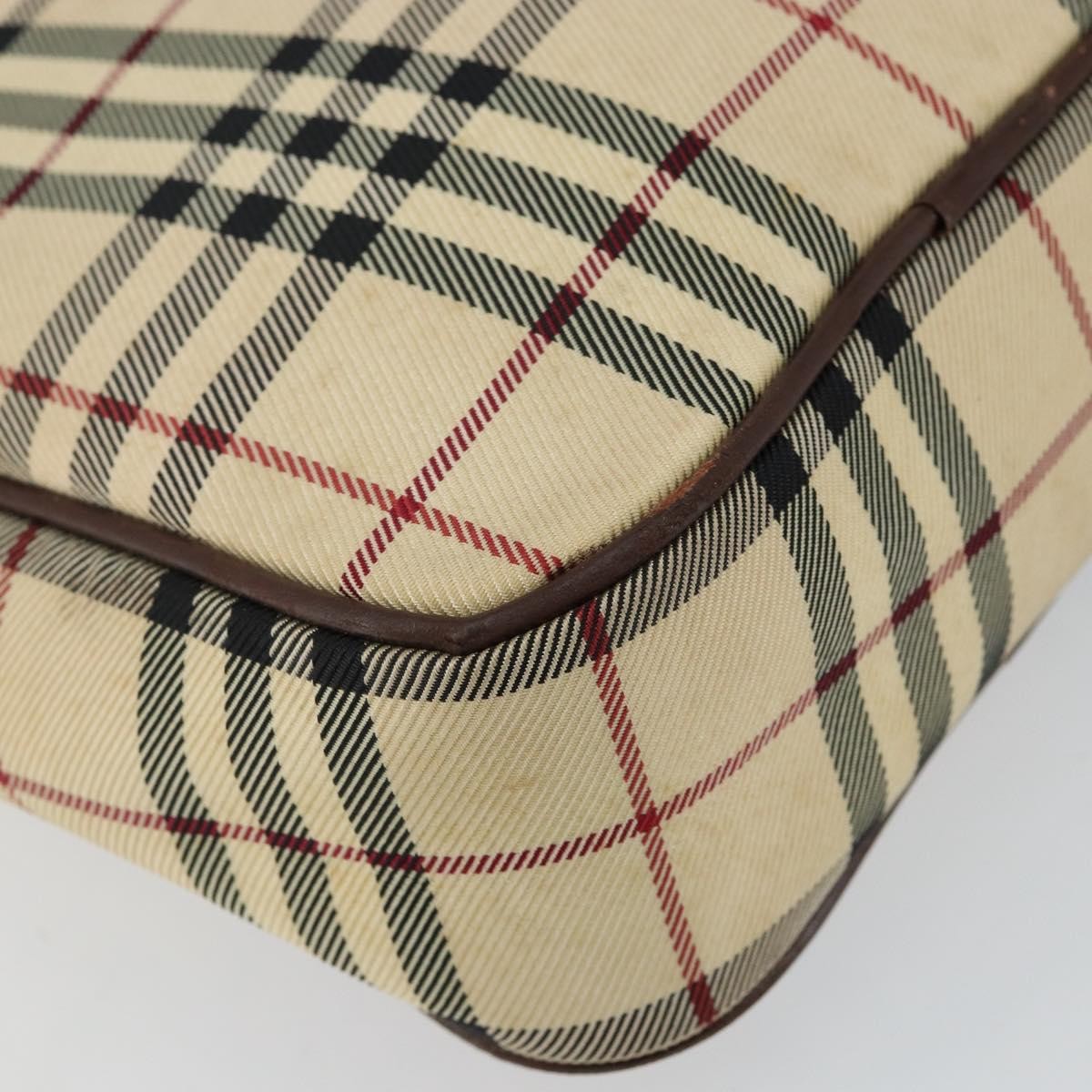 Burberry Zip Messenger Nova Check Canvas And Leather Beige Canvas Shoulder Bag Bag (Pre-Owned)
